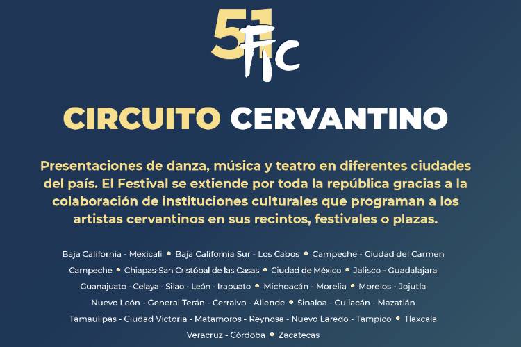 El Circuito Cervantino extiende su oferta cultural a 17 estados de la República mexicana